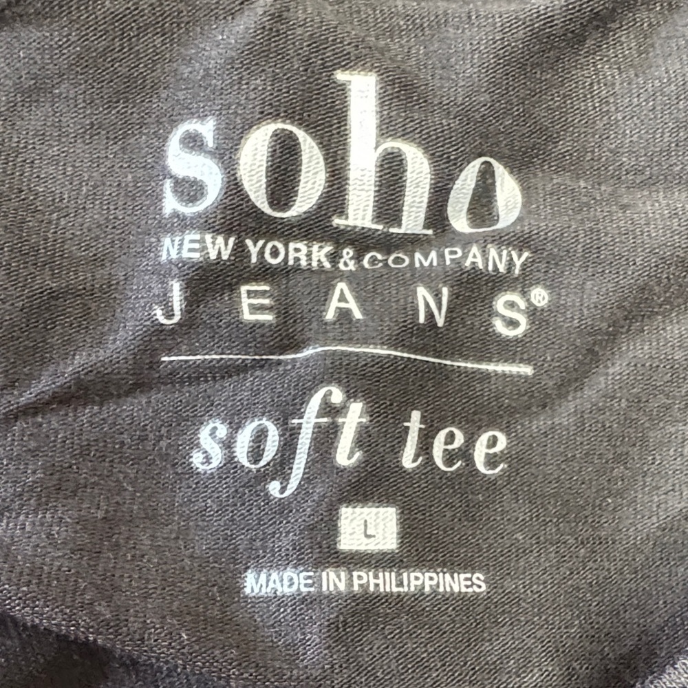 New York & Company Black tshirt soft Top NWT L - Picture 12 of 12